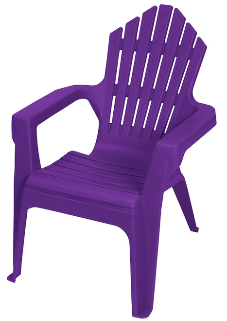Gracious Living Kiddie Adirondack 11126-20PDQ Adirondack Chair, Resin Seat, Resin Frame, Purple Iris Frame [SKU: ORG8288714]