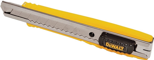 DeWALT DWHT10038 Utility Knife, 4-1/4 in L Blade, 18 mm W Blade, Metal Blade, Ribbed Handle, Black/Yellow Handle [SKU: ORG9872540]