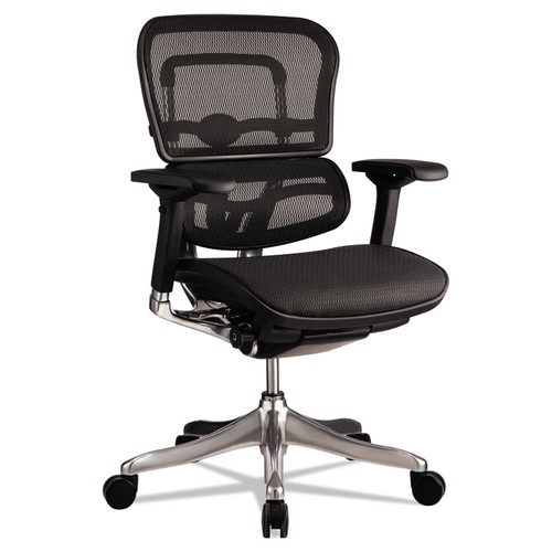 Ergohuman Elite Mid-Back Mesh Chair, Supports Up to 250 lb, 18.11" to 21.65" Seat Height, Black [SKU: EUTME5ERGLTN15]