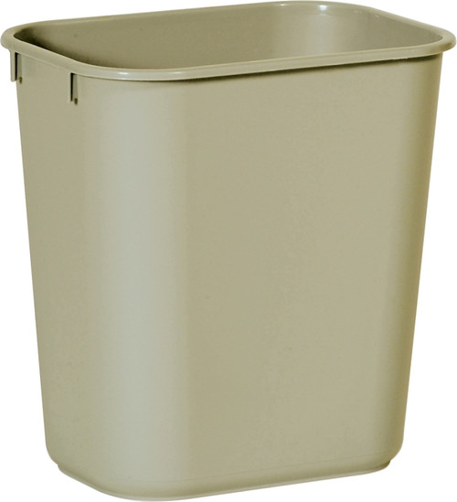 Rubbermaid 2955 FG295500BEIG Waste Basket, 13 qt Capacity, Plastic, Beige, 12-1/8 in H [SKU: ORG8914079]