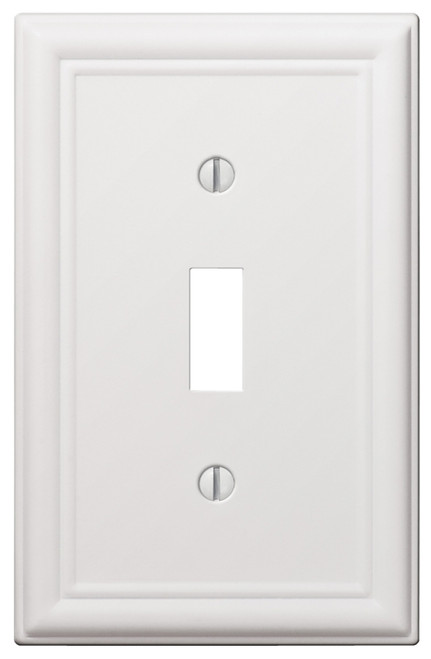 Amerelle 149TW Wallplate, 4-7/8 in L, 3-1/8 in W, 1 -Gang, Steel, White [SKU: ORG7231715]