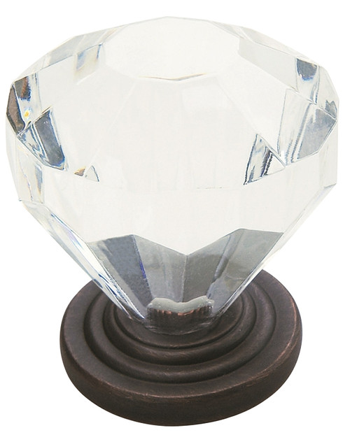 Amerock 5PK14303ORB Cabinet Knob, Acrylic/Zinc, Oil-Rubbed Bronze [SKU: ORG7389588]