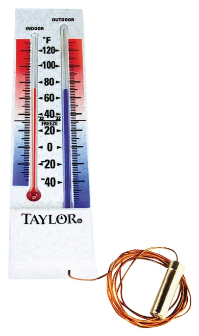 Taylor 5327 Thermometer, Analog, -40 to 100 deg F, Plastic Casing [SKU: ORG6387377]