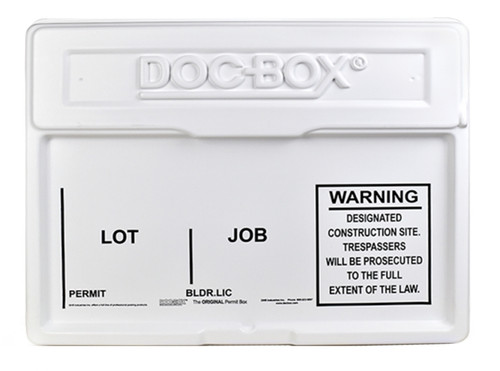 The DOC-BOX 10102 Permit Posting Box, 21 in W, 4 in H, HDPE [SKU: ORG7813116]