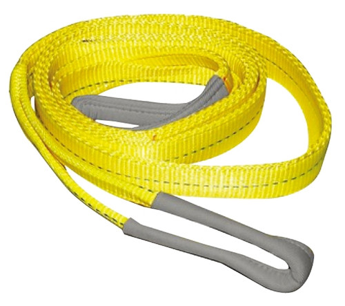 ANCRA 20-EE2-9802X20 Twisted Web Sling, 2 in W, 20 ft L, 2-Ply, 6200 lb Vertical Hitch, Polyester, Yellow [SKU: ORG3713005]