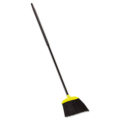 Jumbo Smooth Sweep Angled Broom, 46" Handle, Black/Yellow, 6/Carton [SKU: RCP638906BLACT]