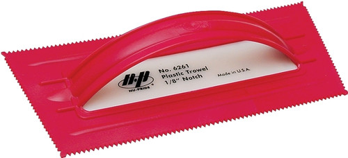 QLT 6261 Trowel, 9-1/2 in L, 4-1/4 in W, V Notch, Comfort-Grip Handle [SKU: ORG9537655]