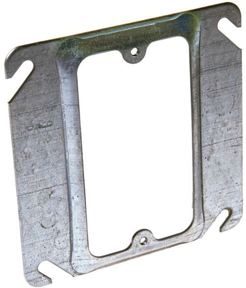 RACO 8773 Box Cover, 3/4 in L, 4 in W, Square, 1 -Gang, Steel, Gray [SKU: ORG7128275]