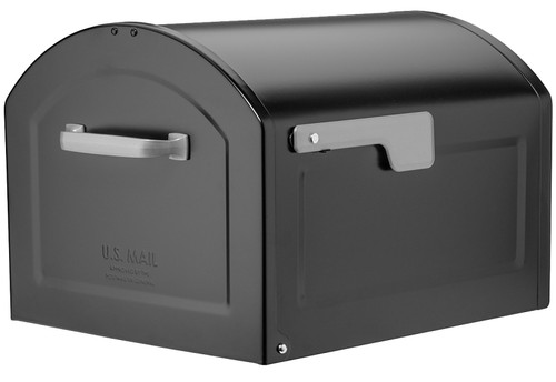 Architectural Mailboxes 6300B-10 Oasis Large Mailbox, Steel, Galvanized, 11.3 in W, 20 in D, 11-1/2 in H, Black [SKU: ORG7455942]