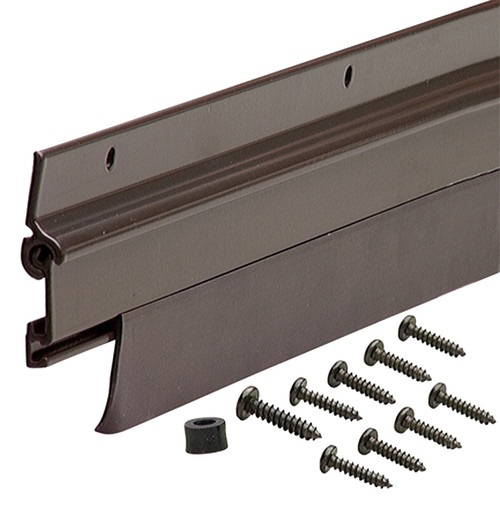 M-D Flex-O-Matic Series 07153 Door Sweep, 36 in L, 1-3/4 in W, Aluminum Flange, Vinyl Insert [SKU: ORG5121942]