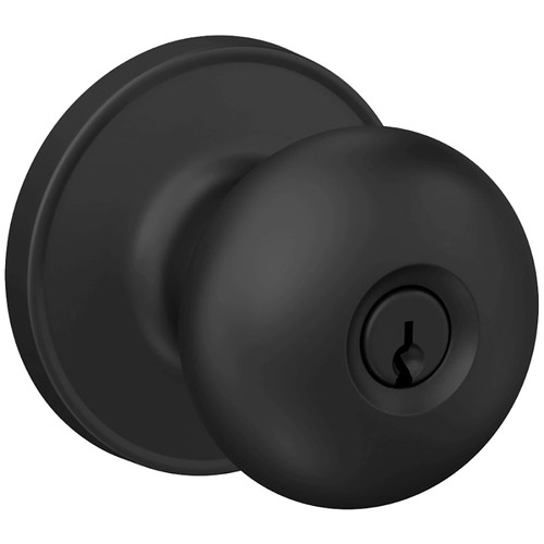 Schlage J Series J54 STR 622 Entry Door Lock, 3 Grade, Keyed Key, Metal/Zinc, Matte Black, Knob Handle, C Keyway [SKU: ORG7457112]