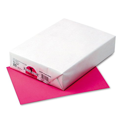 Kaleidoscope Multipurpose Colored Paper, 24 lb Bond Weight, 8.5 x 11, Hot Pink, 500/Ream [SKU: PAC102052]