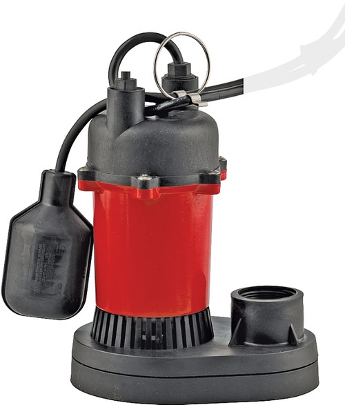 Red Lion RL-SP25T Series 14942739 Sump Pump, 1-Phase, 6 A, 115 V, 0.25 hp, 1-1/2 in Outlet, 23 ft Max Head, 540 gph [SKU: ORG4427118]