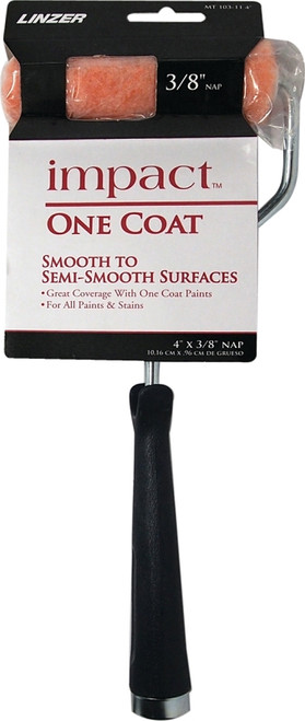 Linzer MT103-11 4IN Mini Roller, 3/8 in Nap, Knit Polyester Fabric Cover, 4 in L Roller [SKU: ORG3892395]