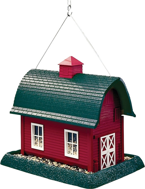 North States 9061 Wild Bird Feeder, Barn, 8 lb, Plastic, Red, 11-1/2 in H, Pole Mounting [SKU: ORG6990865]
