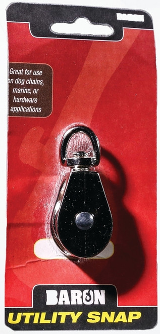 BARON C-0173ZD-3/4 Rope Pulley, 5/32 in Rope, 11.5 lb Working Load, 3/4 in Sheave, Nickel [SKU: ORG6759831]