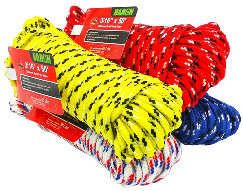 BARON 52617 Rope, 1/2 in Dia, 100 ft L, Polypropylene [SKU: ORG7459225]
