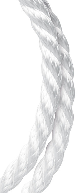 BARON 53211 Rope, 3/8 in Dia, 50 ft L, 334 lb Working Load, Nylon/Poly, White [SKU: ORG3359916]