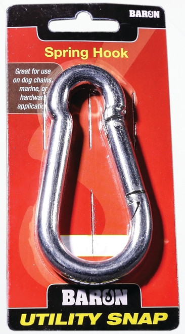 BARON C-2450-1/2 Spring Hook Snap Link, 600 lb Working Load, Steel, Nickel [SKU: ORG6761662]