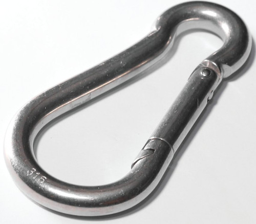 BARON 2450S-3/8 Spring Snap, 400 lb Working Load, Stainless Steel [SKU: ORG0757542]