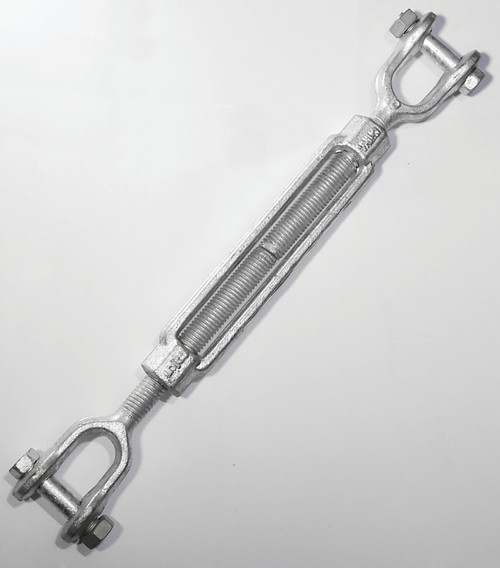 BARON 19-3/8X6 Turnbuckle, 1200 lb Working Load, 3/8 in Thread, Jaw, Jaw, 6 in L Take-Up, Galvanized Steel [SKU: ORG6346084]
