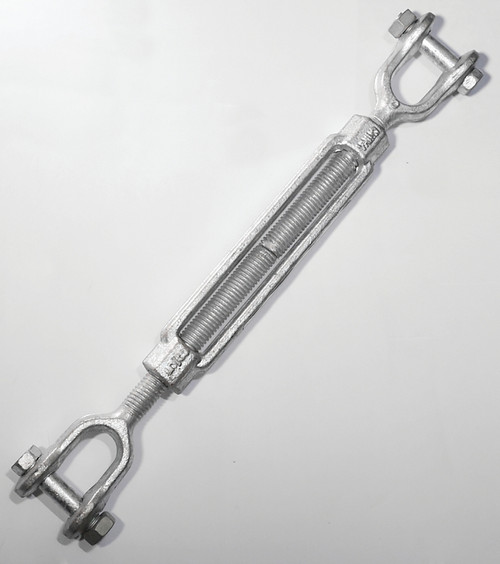 BARON 19-1/2X9 Turnbuckle, 2200 lb Working Load, 1/2 in Thread, Jaw, Jaw, 9 in L Take-Up, Galvanized Steel [SKU: ORG6346118]