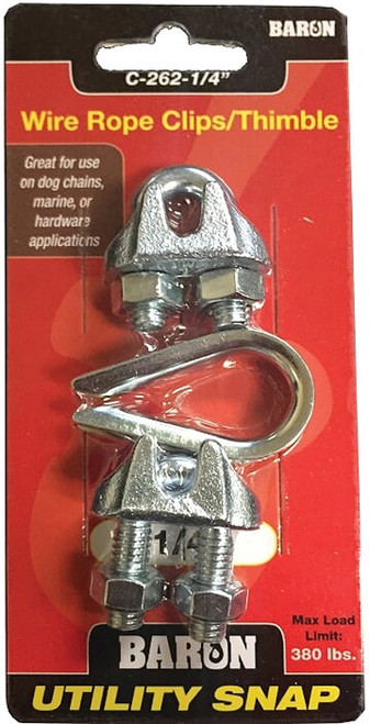 BARON C-262-1/4 Wire Rope, 1/4 in [SKU: ORG4920567]