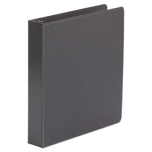 Economy Non-View Round Ring Binder, 3 Rings, 1.5" Capacity, 11 x 8.5, Black [SKU: UNV33401]