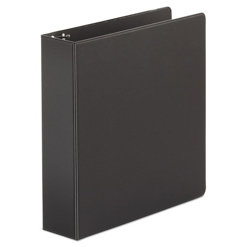 Economy Non-View Round Ring Binder, 3 Rings, 2" Capacity, 11 x 8.5, Black [SKU: UNV34401]