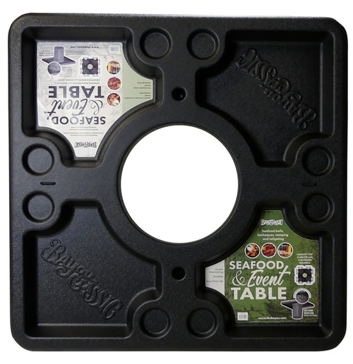 Bayou Classic 300-444 Seafood/Event Table, 40-1/2 in W, 40-1/2 in D, Square Table, ABS Table, Black Table [SKU: ORG4098786]