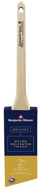 Benjamin Moore U61820-017 Paint Brush, Firm Brush, Nylon/Polyester Bristle, Thin Angle Sash Handle [SKU: ORG0249789]