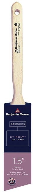 Benjamin Moore U62015-017 Paint Brush, Soft Brush, CT Polymer Bristle, Angle Sash Handle [SKU: ORG0249888]