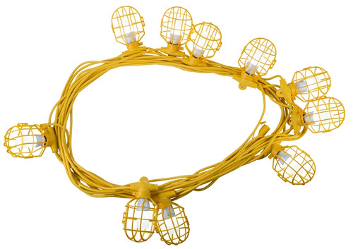 BERGEN GL100143STK Temporary Stringer Light, 12 W, 10-Lamp, LED Lamp, Yellow Light, 100 ft L [SKU: ORG8171050]