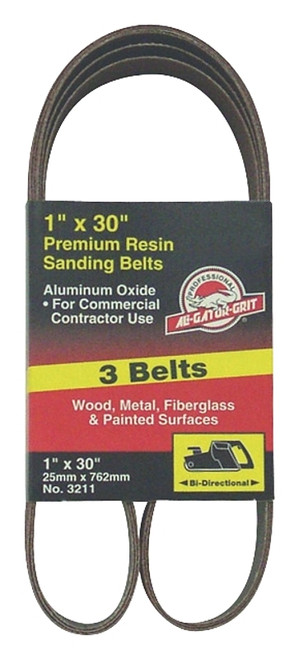 Gator 3212 Sanding Belt, 1 in W, 30 in L, 50 Grit, Coarse, Aluminum Oxide Abrasive [SKU: ORG5709050]