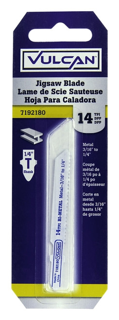 Vulcan 823461OR Jig Saw Blade, 2-3/4 in L, 14 TPI, HSS Tooth Cutting Edge [SKU: ORG7192180]