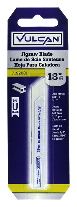 Vulcan 831941OR High-Quality Jig Saw Blade, 2-3/4 in L, 18 TPI, HSS Tooth Cutting Edge [SKU: ORG7192081]