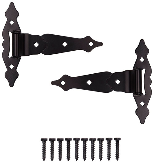ProSource 33185PKS-PS T-Hinge, Steel, Black, Loose Pin Pin, 180 deg Range of Motion, 55 (Pair) lb [SKU: ORG1122159]