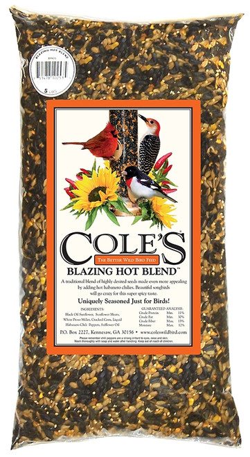 Cole's Blazing Hot Blend BH05 Blended Bird Seed, 5 lb Bag [SKU: ORG2967859]