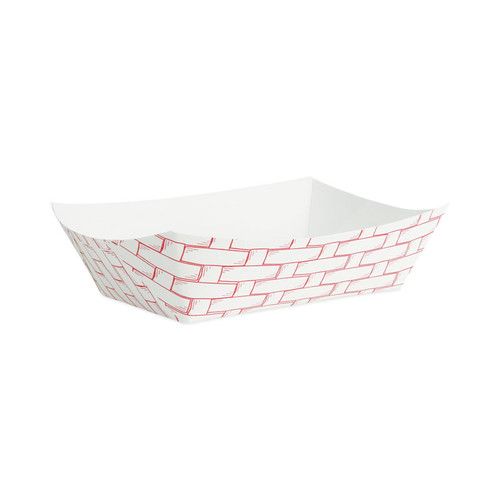 Paper Food Baskets, 2.5 lb Capacity, Red/White, 500/Carton [SKU: BWK30LAG250]