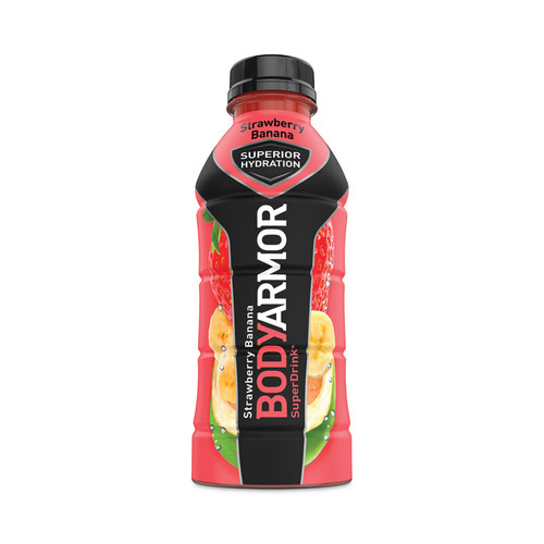 SuperDrink Sports Drink, Strawberry Banana, 16 oz Bottle, 12/Pack [SKU: BDA10000314]