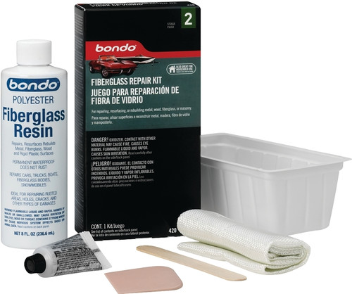 Bondo 420C Fiberglass Resin Repair Kit, 0.5 pt [SKU: ORG6476766]