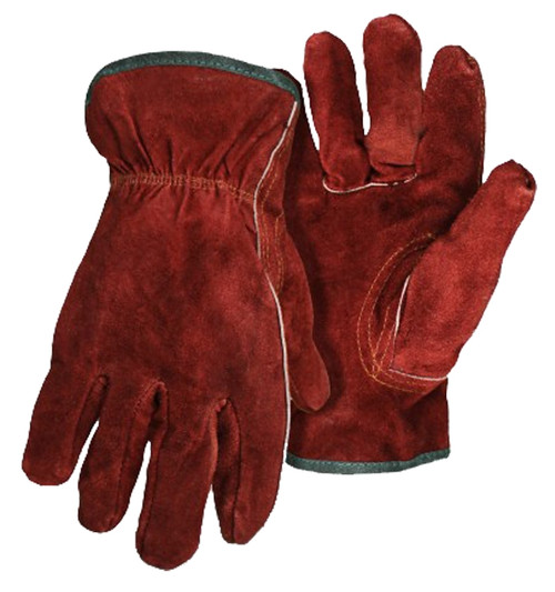 BOSS 4175M Insulated Gloves, M, Keystone Thumb, Open, Shirred Elastic Back Cuff, Split Cowhide Leather Palm [SKU: ORG4240479]