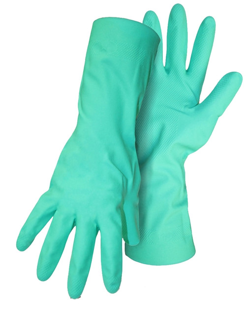 BOSS 118M Home N Yard Gloves, M, Gauntlet Cuff, Nitrile Coating, Green [SKU: ORG7445083]