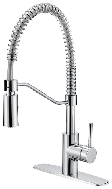 Boston Harbor Spring Pull-Down Kitchen Faucet, Chrome [SKU: ORG1878388]