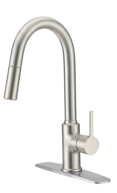 Boston Harbor Contemporary Pull-Down Kitchen Faucet, Stainless Steel [SKU: ORG1800259]