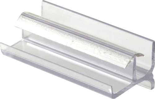 Prime-Line M 6144 Shower Door Bottom Guide, Frameless, Vinyl, Clear, For: Frameless Glass Shower Doors [SKU: ORG0721340]