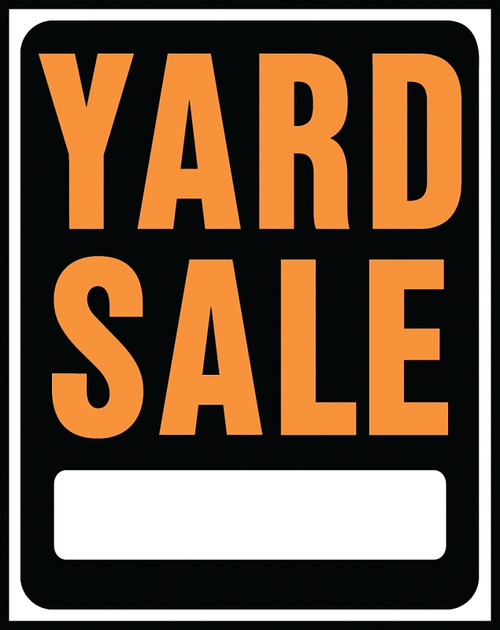 HY-KO Hy-Glo Series SP-111 Jumbo Identification Sign, YARD SALE, Fluorescent Orange Legend, Plastic [SKU: ORG0222760]