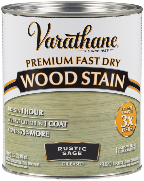 VARATHANE 297426 Wood Stain, Rustic Sage, Liquid, 1 qt, Can [SKU: ORG4996864]