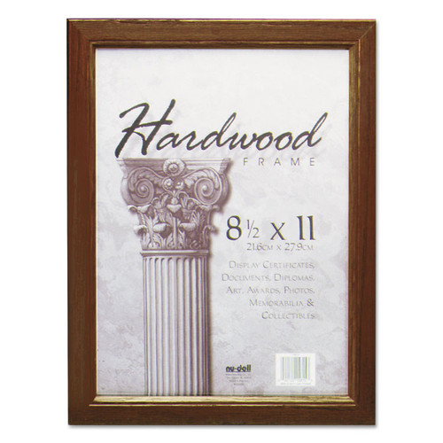 Solid Oak Hardwood Frame, 8.5 x 11, Walnut Finish [SKU: NUD15815]