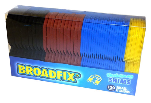 BROADFIX SMU120A-US Small U-Shim, 1-3/4 in L, 2-1/8 in W, Polypropylene, Assorted [SKU: ORG9238171]
